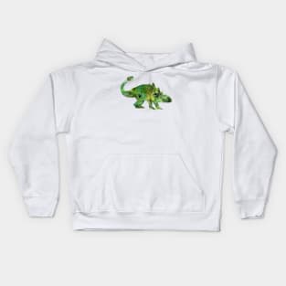 Ankylosaurus Watercolor Painting Kids Hoodie